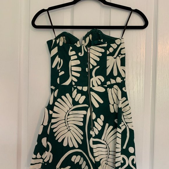 H&M Green + White Floral Romper Size US 2 - Picture 2 of 3